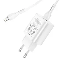 Hoco - PD25W Ladegerät Set mit Lightning-zu-Type-C Kabel, kompatibel mit iPhone, weiss – Bild 6