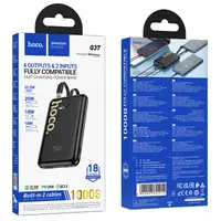 Hoco - Q37 Graceful Powerbank 10000mAh mit 22.5W+PD20W und 1 x Lightning + 1 x USB-C Kabel, schwarz – Bild 9