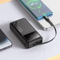 Hoco Q41 Powerbank 20000mAh with telescopic cable (1xUSB-C) and display, 22.5W+PD20W, black – Bild 5