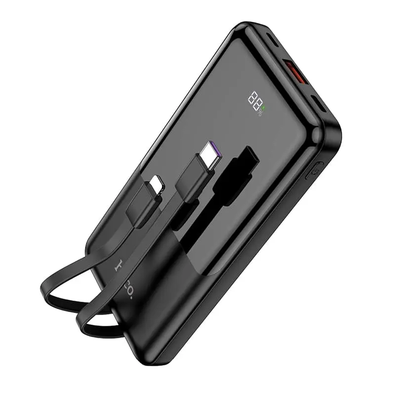 Hoco Q9 Pro Shell Powerbank Fast Charge avec câble Noir (10000mAh)