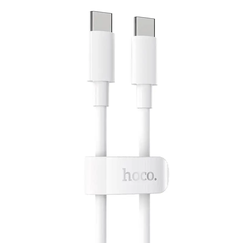 Hoco - X51 High-power 100W charging data cable type-C vers type-C, blanc, 2 mètres