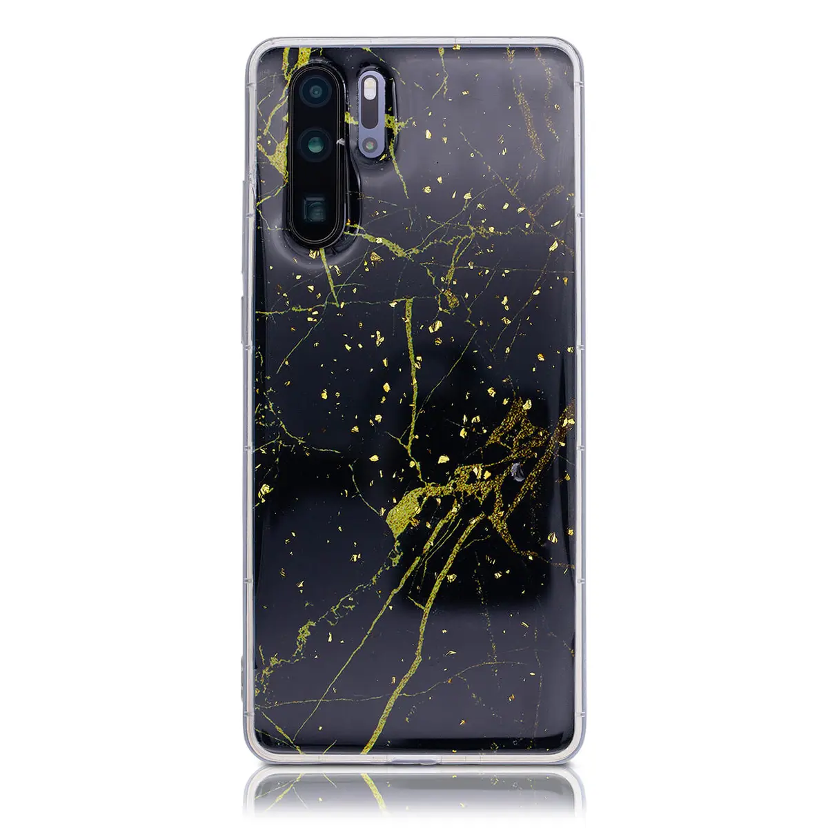 Huawei P30 Pro - Marmo nero e scaglie d'oro