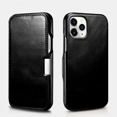 iCarer iPhone 12/12 Pro - Echtleder Flipcase Braun (RIX1210-GG)
