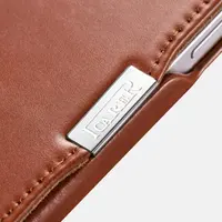 iCarer iPhone 15 Pro - Vintage genuine leather flip case brown (WMI15230614-BN) – Bild 6