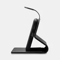 iCarer Samsung S22+ Custodia a libro in vera pelle nera – Bild 2