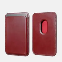 iCarer - Vintage Echtleder Magsafe Wallet Case Für iPhone 12/13, Mini/Pro/Max, Weinrot – Bild 1