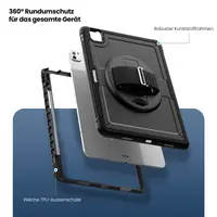 iPad 10 / 11 (2022 / 2025) - RPD - HEX-S FE, Rugged TPU Case with Handstrap, Black – Bild 2
