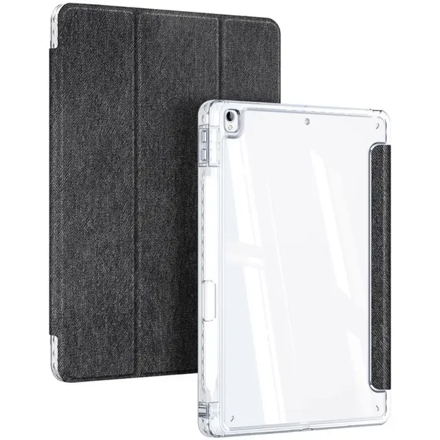 iPad 7/8/9 10.2 e Air 3 iPad Pro 10.5 (2017) - Dux Ducis Unid Series, custodia flip stand-up, nera