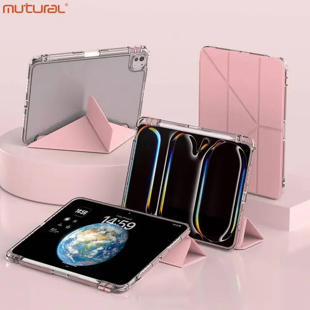 iPad Air 11 M2/M3/M4 - Étui pour tablette Mutural Clear-Pro Series, Rose
