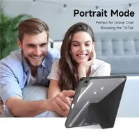 iPad Air 4/5/6/7 - Dux Ducis Magi Series, étui à rabat relevable, noir – Bild 3