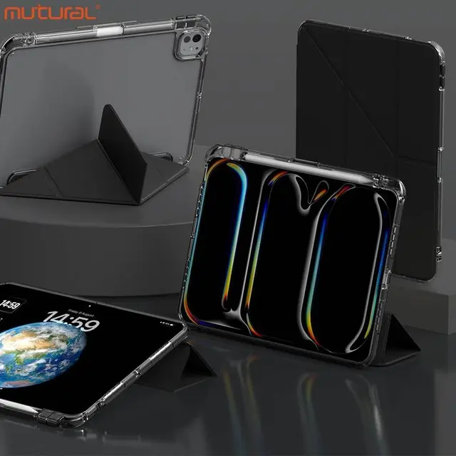 iPad Pro 11 (M4/M5) - Mutural Clear-Pro Series Étui pour tablette, Schwarz