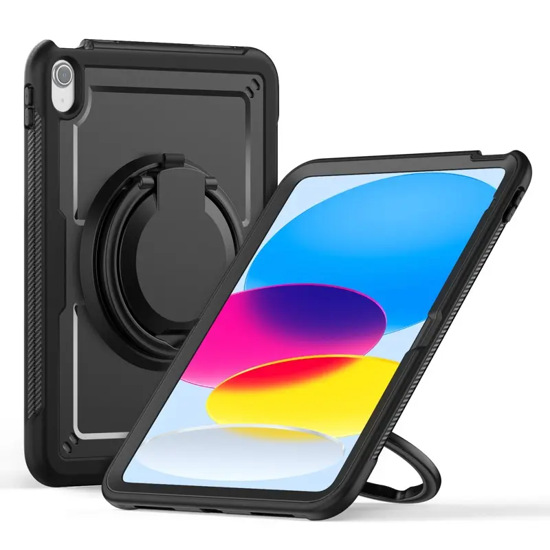iPad Pro 13" (M4, 2024) - Custodia robusta RPD HEX-G FE con maniglia, supporto e portamatite, nero