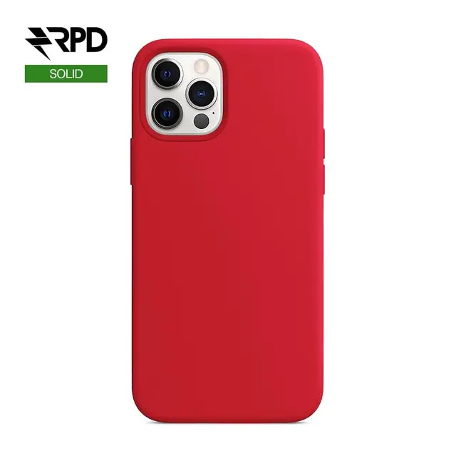 iPhone 11 Pro - Étui en silicone solide, rouge