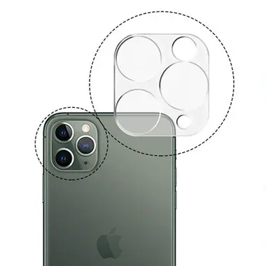 iPhone 11 Pro - Tempered glass rear camera - fully transparent