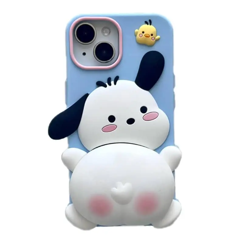 iPhone 12/12 Pro - Dog and chick case with squeaky print function