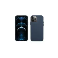 iPhone 12/12 Pro - iCarer coque arrière en cuir véritable bleu (RIX1206) – Bild 1