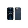 iPhone 12/12 Pro - iCarer coque arrière en cuir véritable bleu (RIX1206)