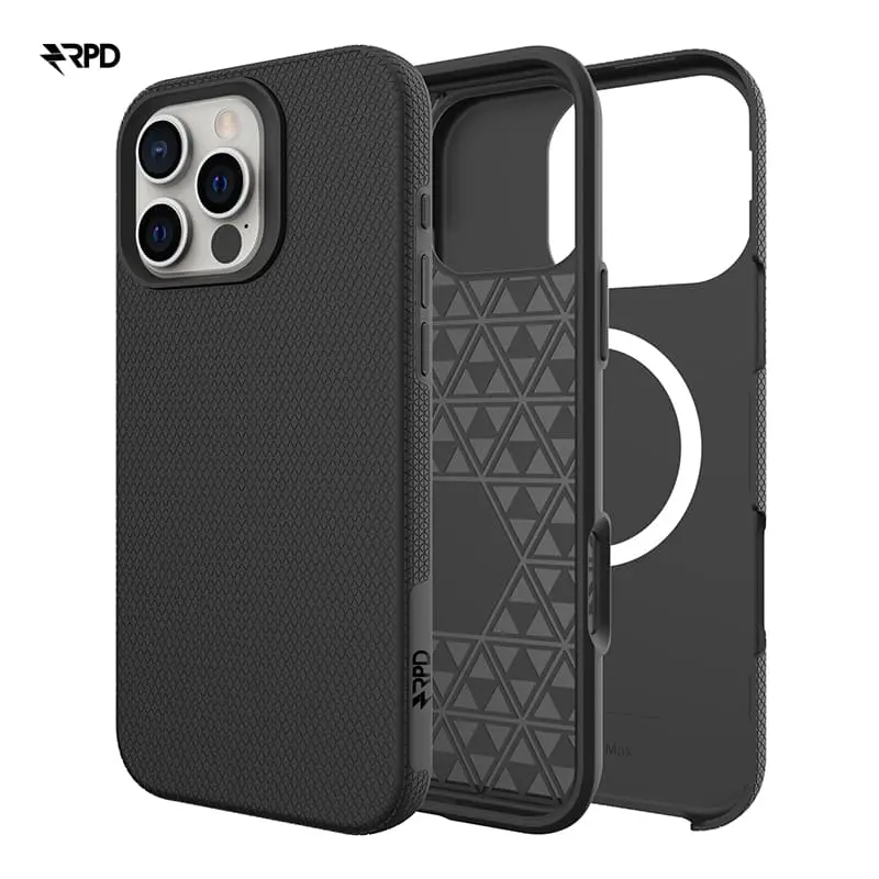 iPhone 12 / 12 Pro - Rugged Armor Outdoor Etui mit MagSafe, schwarz