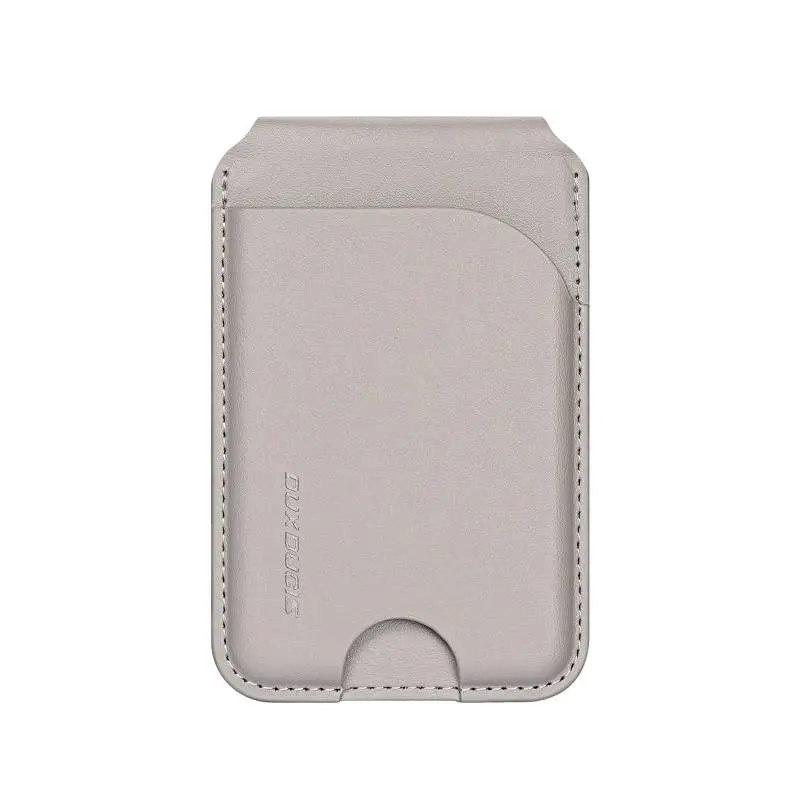 iPhone 12/13/14/15/16 Series . Dux Ducis Portefeuille en cuir magnétique avec MagSafe, Gris