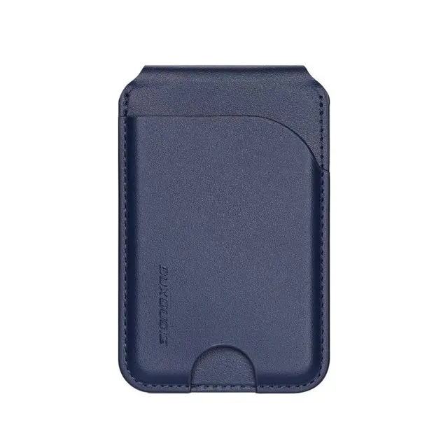 iPhone 12/13/14/15/16 Series . Dux Ducis Portefeuille en cuir magnétique avec MagSafe, bleu
