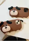 iPhone 12 / 13 / 14 / 15 Pro Max 14 / 15 Plus - simpatica custodia per cani con divertente effetto 3D