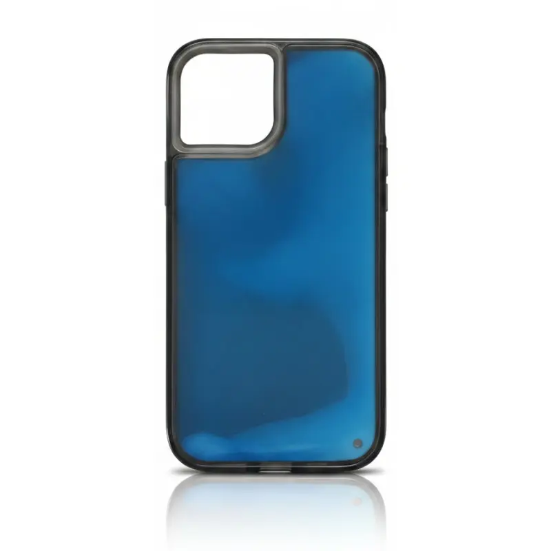 iPhone 12 - Hülle mit beweglichem Sand, blau