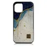 iPhone 12 Mini - TC Case D52 Hülle Golden Wave, Blau-Weiss mit goldenen Akzenten