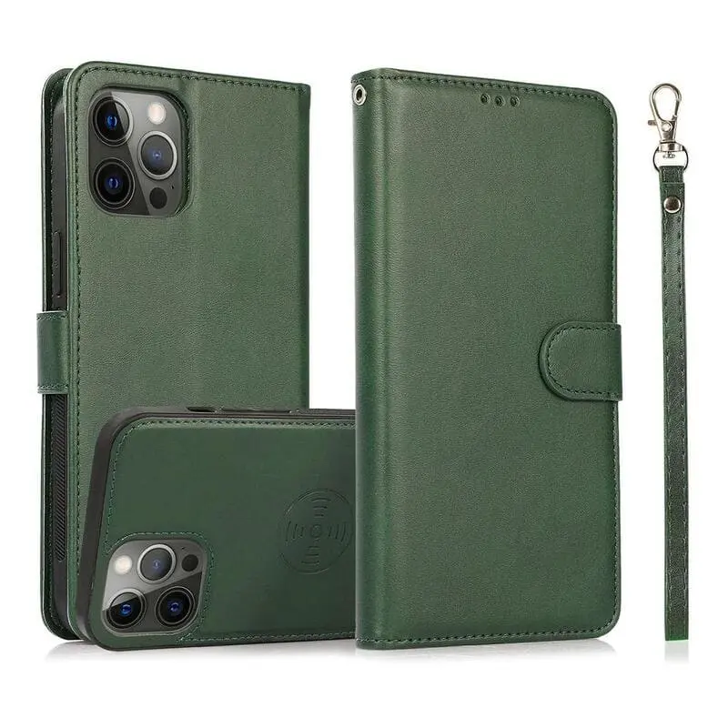 iPhone 12 Pro Max - Magnetisches 2in1 Flipcase grün