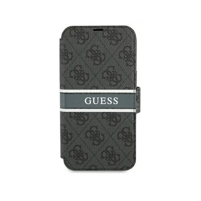 iPhone 13 Pro - Guess Book Case Stripe Black - GUBKP13L4GDGR