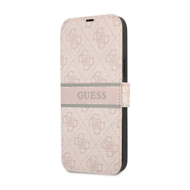 iPhone 13 Pro - Guess Book Case Stripe Pink GUBKP13L4GDPI