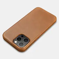iPhone 13 Pro Oil Wax Premium véritable cuir Magsafe Back Case bleu WMI1303-BU – Bild 5