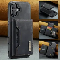 iPhone 14 - Custodia posteriore DC.MING, look in pelle, slot per carte e chiusura magnetica, custodia protettiva, nero – Bild 8