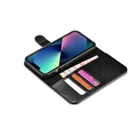 iPhone 14 - iCarer Classic Kunstleder Wallet Case schwarz - (WMI14220726-BK) – Bild 5