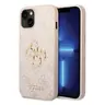 iPhone 14 Plus - Guess PU 4G Metal Logo Case, Pink GUHCP14M4GMGGR
