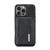 iPhone 14 Pro - DG.MING Etui, Leder-Optik, Kartenfach & Magnetverschluss, Schwarz – Bild 7
