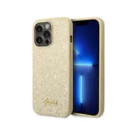 iPhone 14 Pro Max - Guess TPU Glitter Metal Logo Case, Gold GUHCP14XHGGSHD – Bild 1