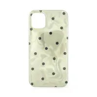 iPhone 14 Pro - Silver Gold Polka Case – Elegantes Design mit schwarzen Punkten – Bild 2