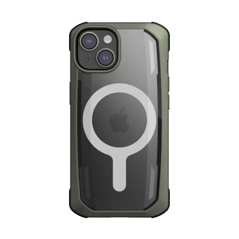 iPhone 14 - Raptic Secure MagSafe Backcase for outdoor protection, green