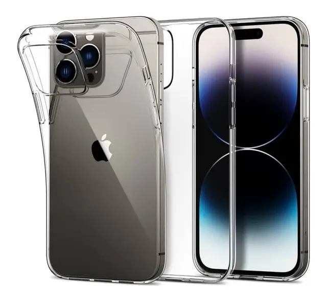iPhone 14 - X-Level Antislip Case Transparent - Thin & Flexible, 360° Protection