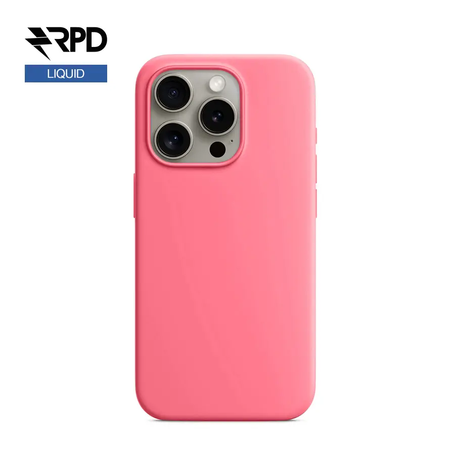 iPhone 15 Plus - Silicone Case pink, Liquid (Magsafe-Version)