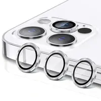 iPhone 15 Pro / 15 Pro Max - Vetro temperato / fotocamera posteriore in vetro blindato - argento singolo – Bild 2