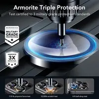 iPhone 15 Pro / 15 Pro Max - vetro temperato / fotocamera posteriore in vetro blindato - nero singolo – Bild 3