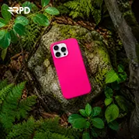iPhone 15 Pro Max - Custodia in silicone con bagliore rosa, solido – Bild 3