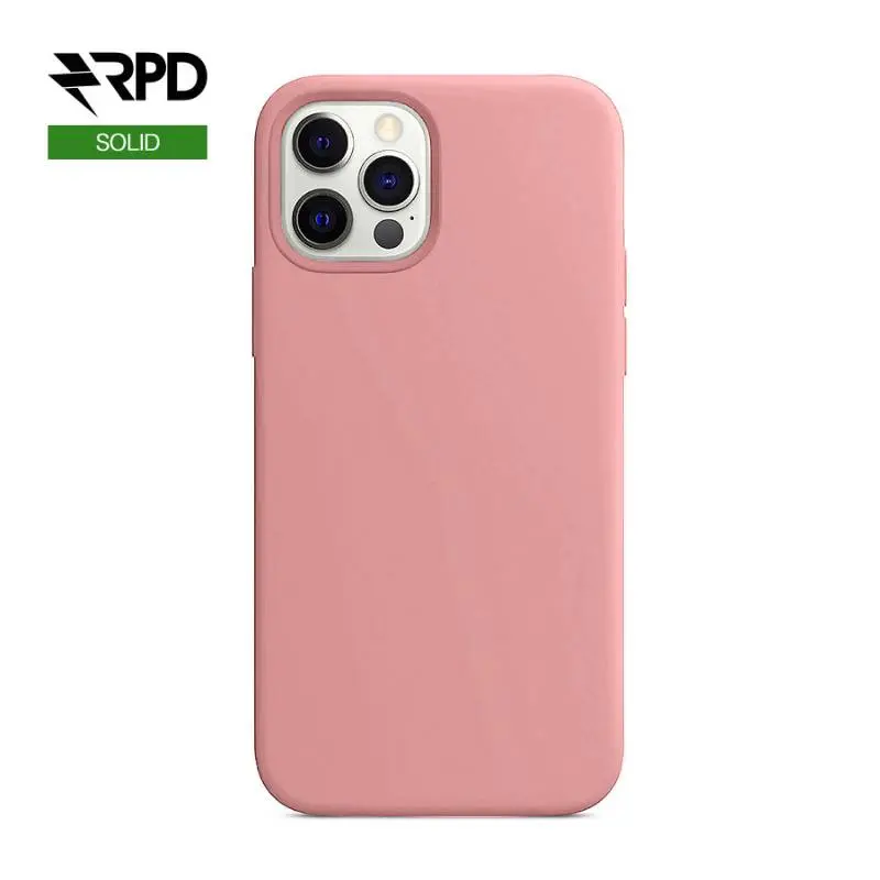 iPhone 15 Pro Max - Custodia in silicone rosa chiaro a tinta unita