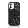 iPhone 15 Pro Max - Custodia MagSafe glitterata TheBlingWorld con supporto ad anello e strass, nera
