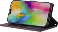 iPhone 15 Pro Max - LC.IMEEKE 2in1 Custodia Flip Viola – Bild 3