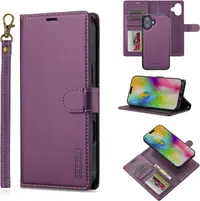 iPhone 15 Pro Max - LC.IMEEKE 2in1 Custodia Flip Viola – Bild 8