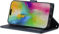iPhone 15 Pro Max - LC.IMEEKE 2in1 Flip Case, Blue – Bild 7