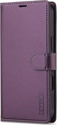 iPhone 15 Pro Max - LC.IMEEKE 2in1 Flip Case Purple – Bild 7