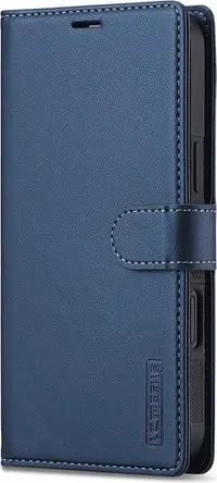 iPhone 15 Pro Max - LC.IMEEKE 2in1 Flip Etui, Blau – Bild 4